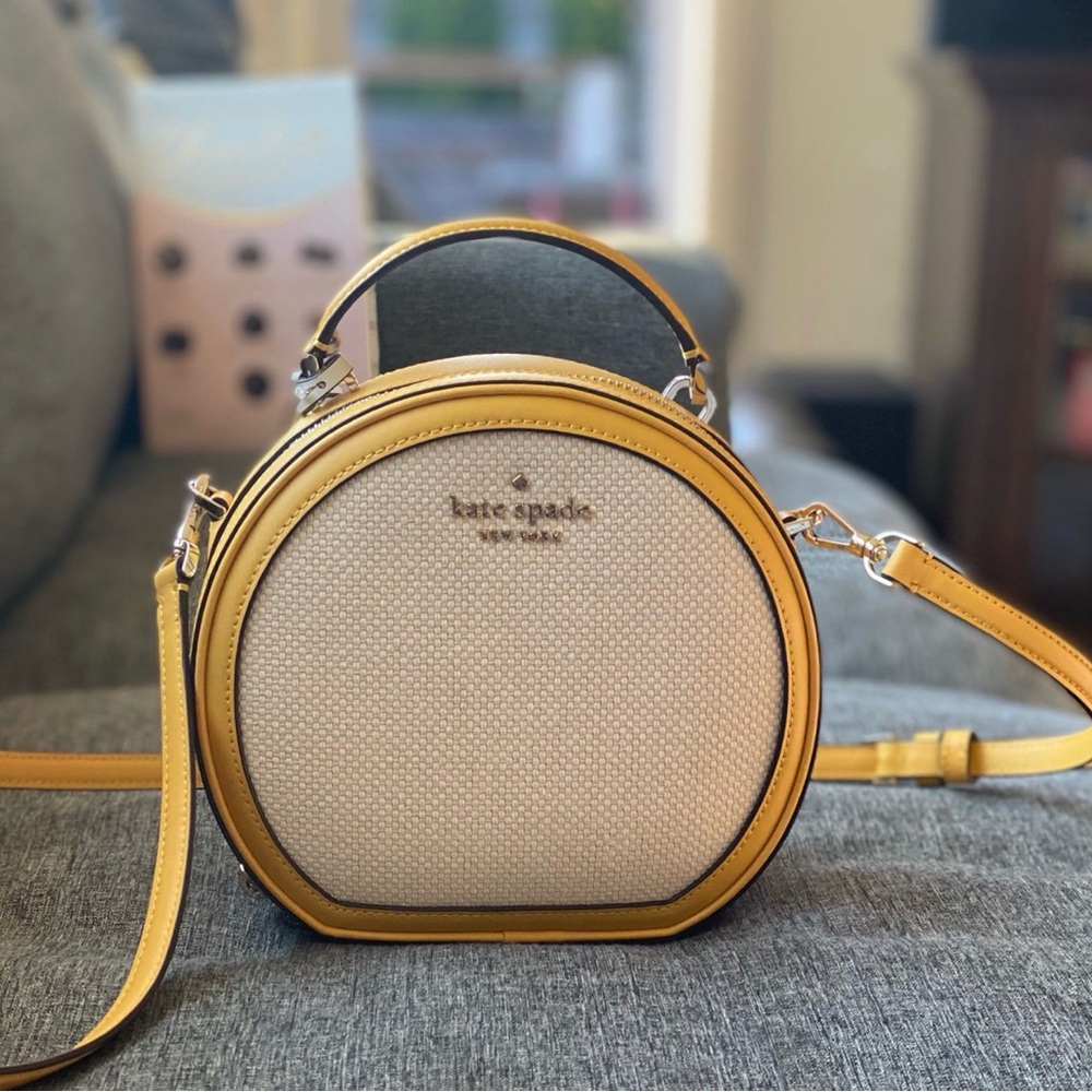 Kate Spade Yellow & Cream Round Canteen bag